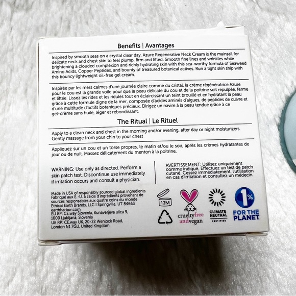 NIB Earth Harbor Azure Regenerative Neck Cream, Full Size, 60ml - Picture 7 of 9